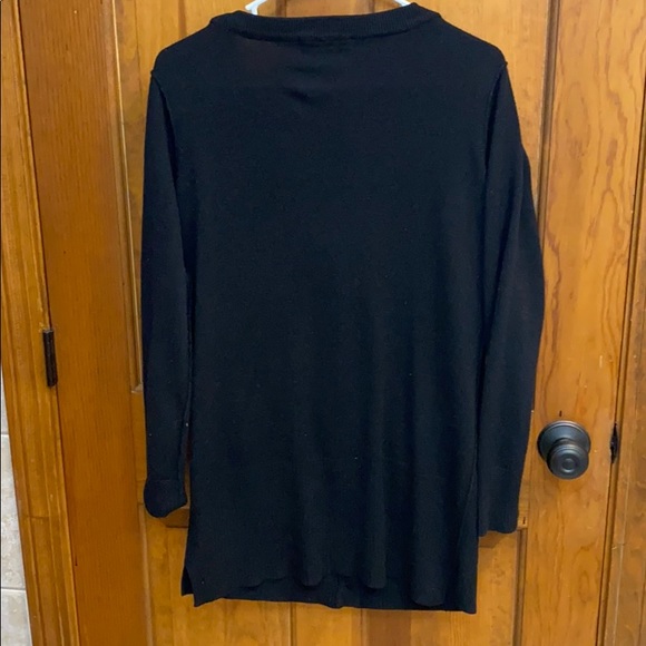 Long Black Cardigan Button down Sweater - Picture 4 of 4
